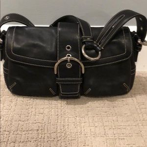 COPY - Coach black leather shoulder bag